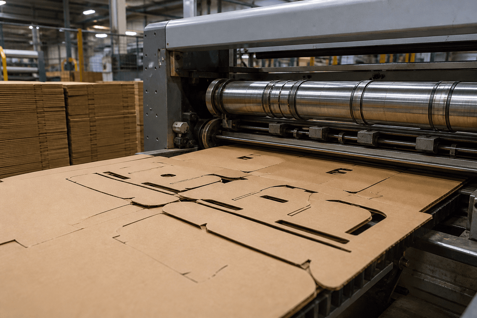 Wellpappe in der Produktion